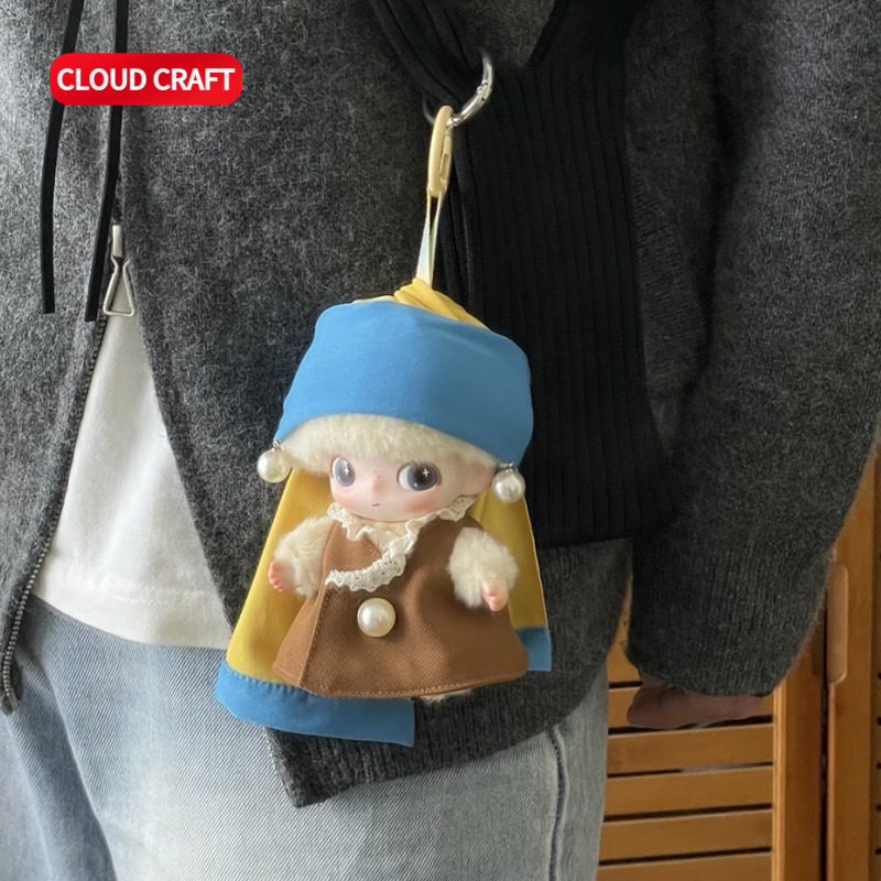 适用DIMOO新生日记娃衣少女的心珍珠耳环套装嘎子姐/星星人通用