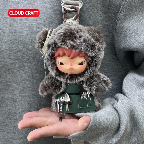 适用HIRONO小野娃衣古怪工装围裙套装搪胶毛绒玩偶衣服着替服