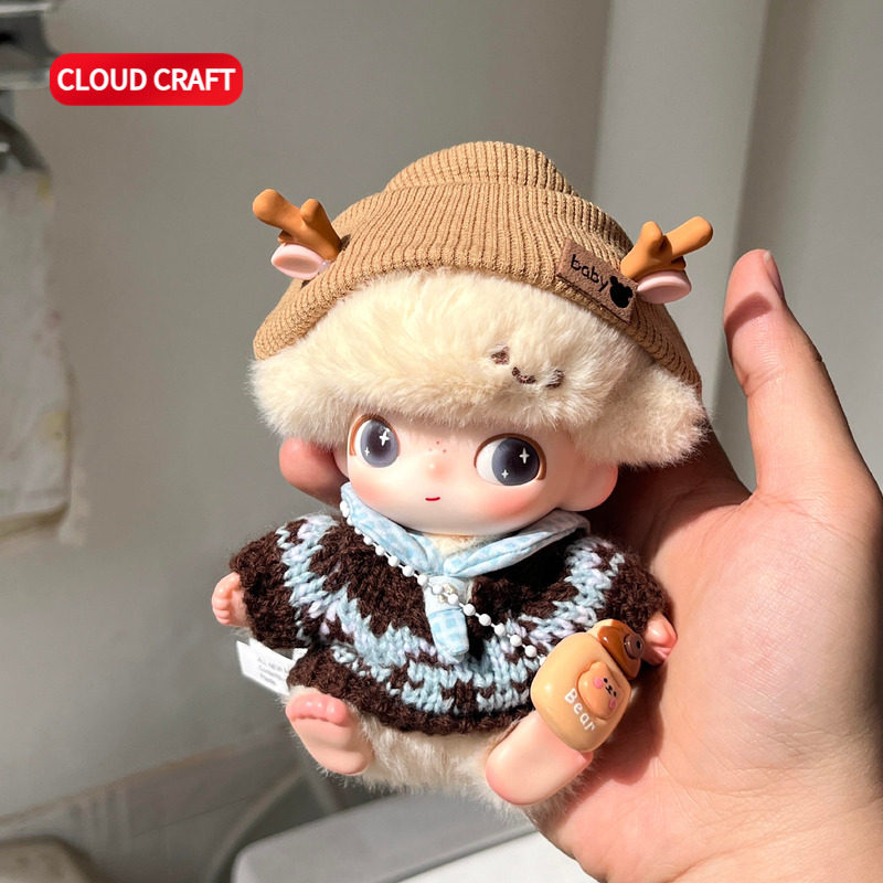 适用DIMOO新生日记娃衣可爱毛衣小鹿套装搪胶毛绒玩偶衣服着替