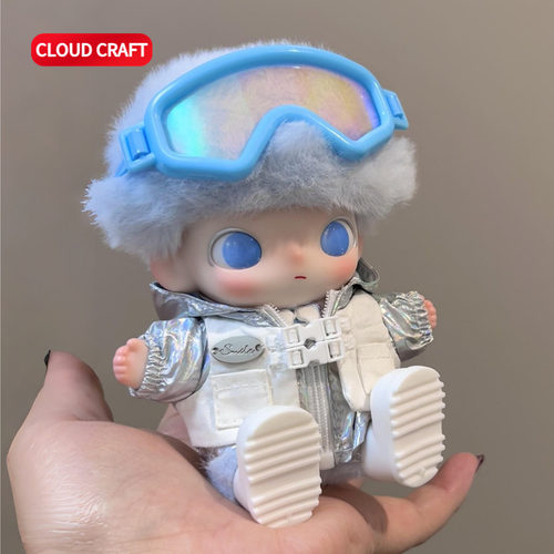 适用DIMOO新生日记娃衣可爱银色滑雪服套装dimoo新生玩偶衣服着替