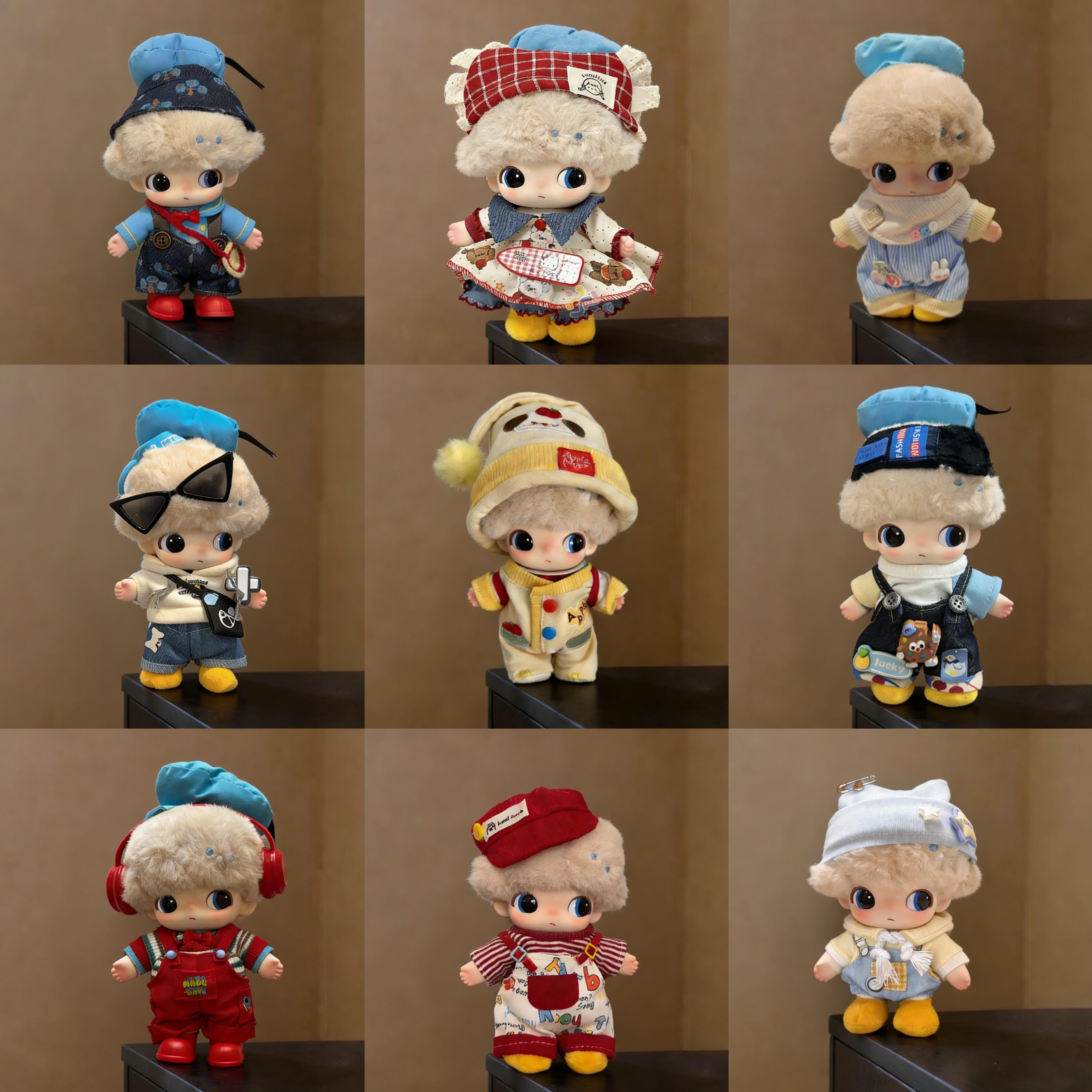 适用DIMOO唐老鸭娃衣可爱娃衣合集dimoo唐老鸭搪胶毛绒玩偶衣服