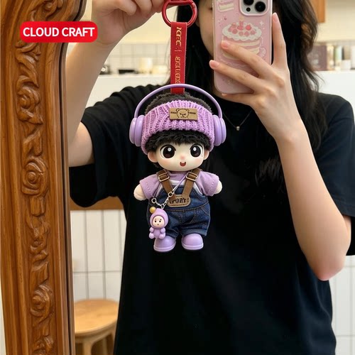 适用福小莎/拉布布/dimoo娃衣休闲sport背带裤套装搪胶玩偶可换装