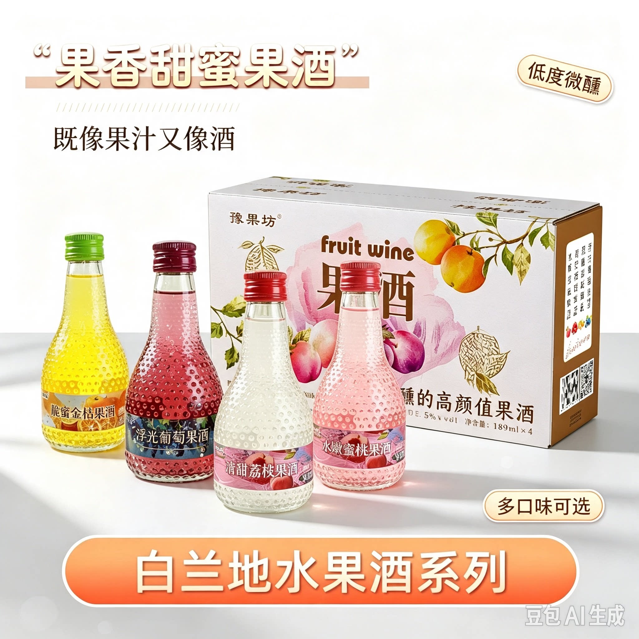 豫果坊189ML礼盒装小瓶果酒