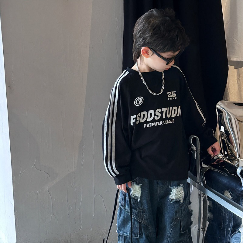 童装小男孩潮酷时尚卫衣长袖T恤