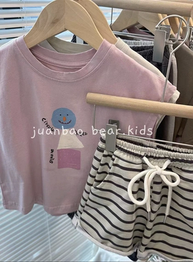 0-6岁男女童宽松休闲无袖t恤夏季新款中小童卡通百搭圆领背心上衣