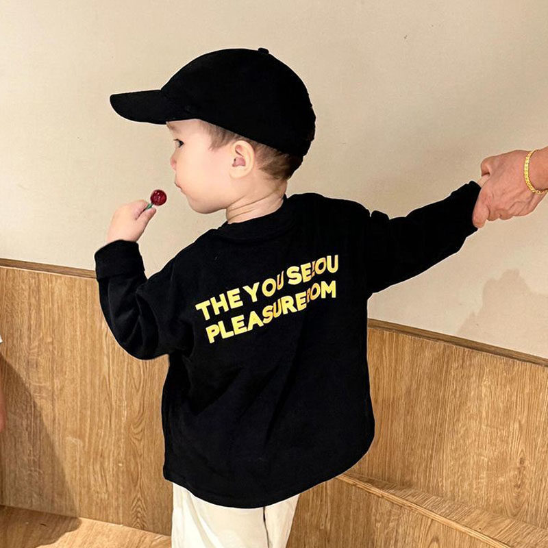 儿童纯棉舒适内搭打底衫春装新款男童韩范帅气字母印花长袖t恤薄,童装/婴儿装/亲子装,T恤,淘宝优惠券,粉丝福利购,淘宝优惠卷