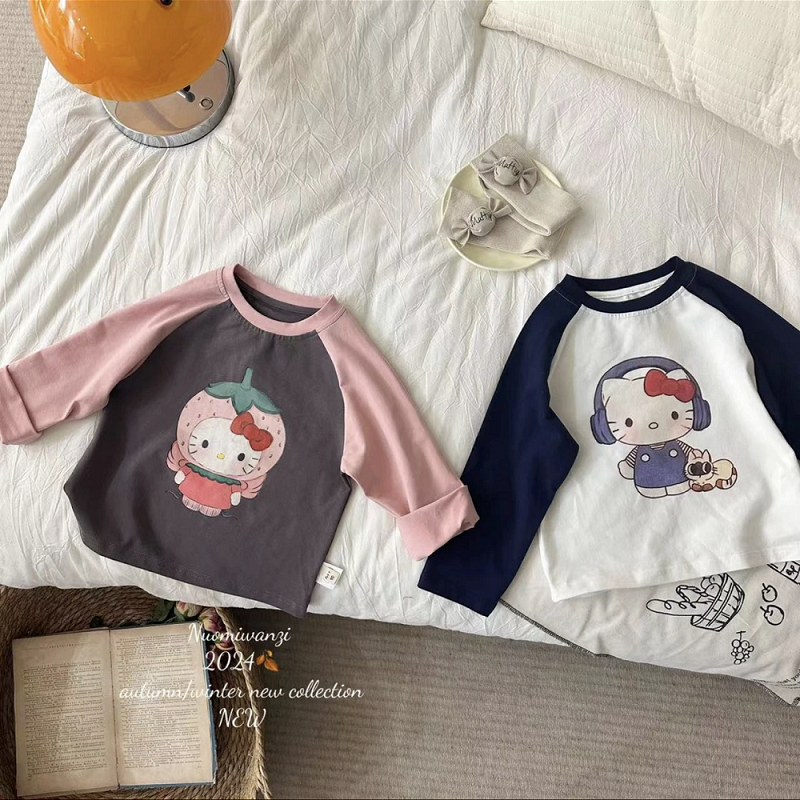 0-6岁女童洋气可爱圆领长袖t恤秋装新款宝宝纯棉卡通内搭拼色上衣,童装/婴儿装/亲子装,T恤,淘宝优惠券,粉丝福利购,淘宝优惠卷