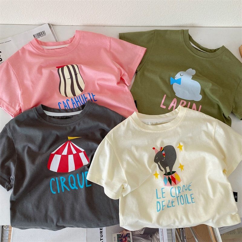 卡通短袖t恤男女宝宝半袖上衣