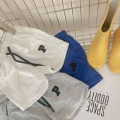 男童夏季 休闲裤 新款 宝宝刺绣字母韩版 女 小童洋气中裤 儿童运动短裤