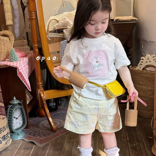 儿童可爱小兔短袖t恤女宝宝上衣