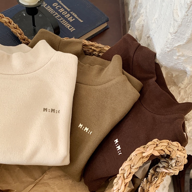 男女童磨毛保暖打底衫冬季上衣服