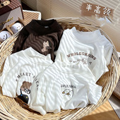 6岁男女童秋冬磨毛保暖内搭打底衫 洋气可爱趣味半高领T恤上衣服