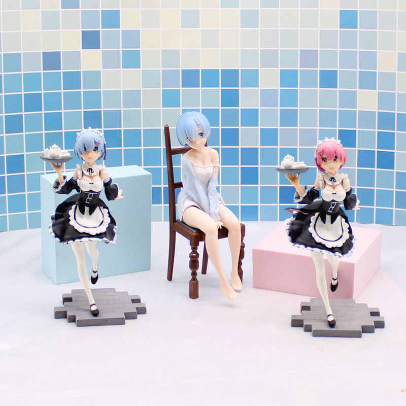 拉姆雷姆女仆二次元蛋糕装饰摆件日系动漫可爱女神生日烘焙装扮