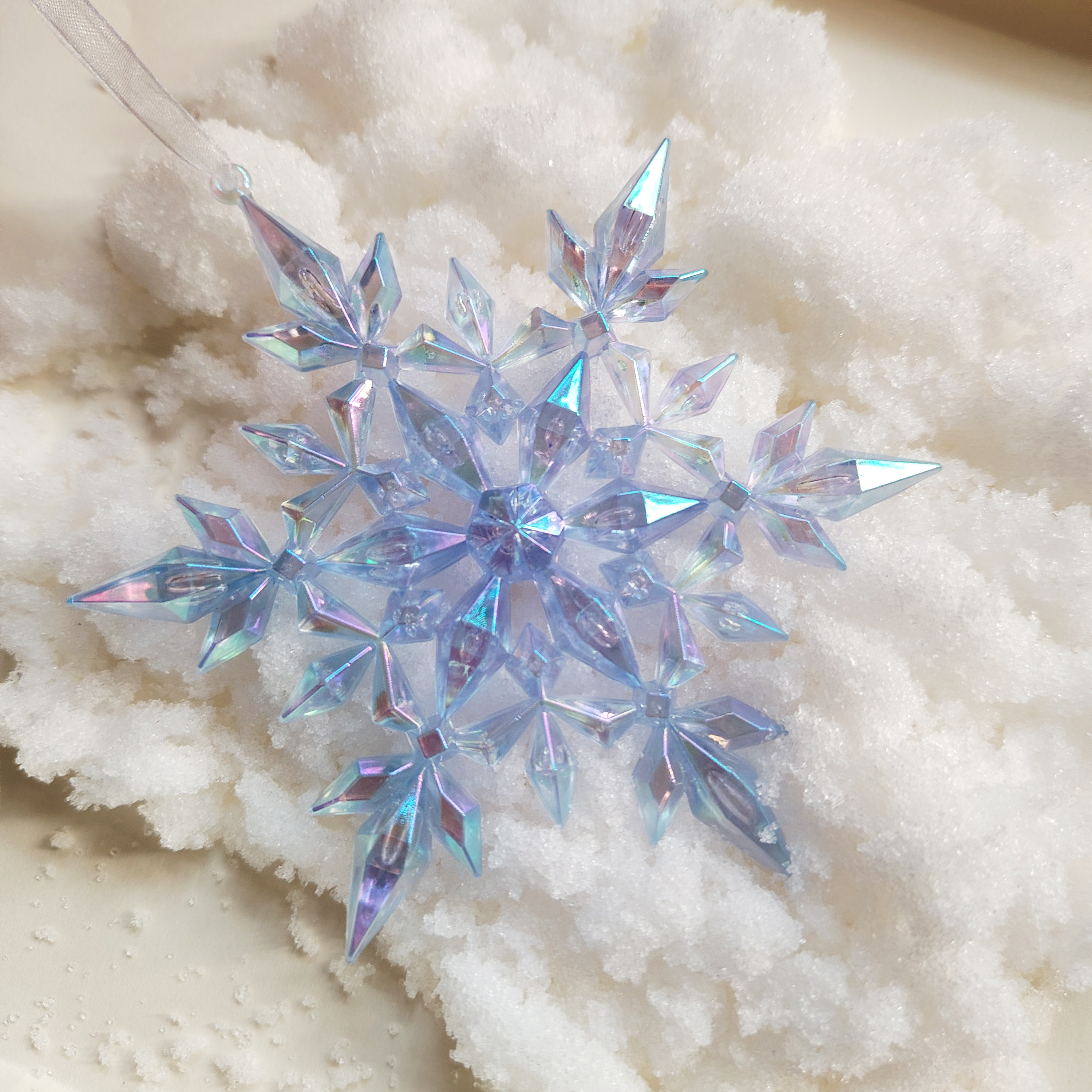 12cm大雪花七彩透明亚克力咖吊饰/挂饰