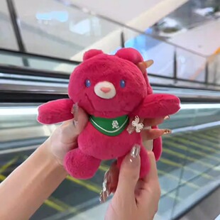 网红拉耳兔抽拉兔子钥匙扣毛绒公仔玩偶书包挂件送女生礼物多巴胺