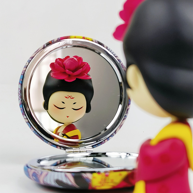 唐风仕女双面镜伴手礼便携小镜子