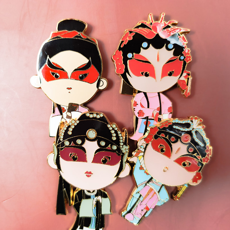 西安东西三滴血秦腔金属卡通冰箱贴创意可爱礼品原创工艺品礼物