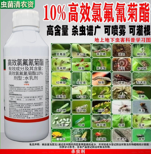 农药杀虫剂大全 10%高效氯氟氰菊酯脂果树蔬菜菜青虫蚜虫正品土壤