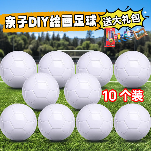幼儿园专用涂鸦足球儿童足球彩绘纯白色签名手绘玩具diy手工礼物