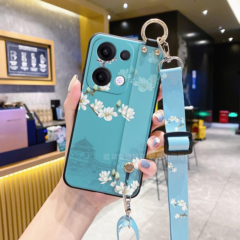 适用opporeno13手机壳OPPO Reno13Pro保护套PKM/PKK110硅胶软壳腕带斜挎背带全包防摔女新款男带挂绳挂脖子5G