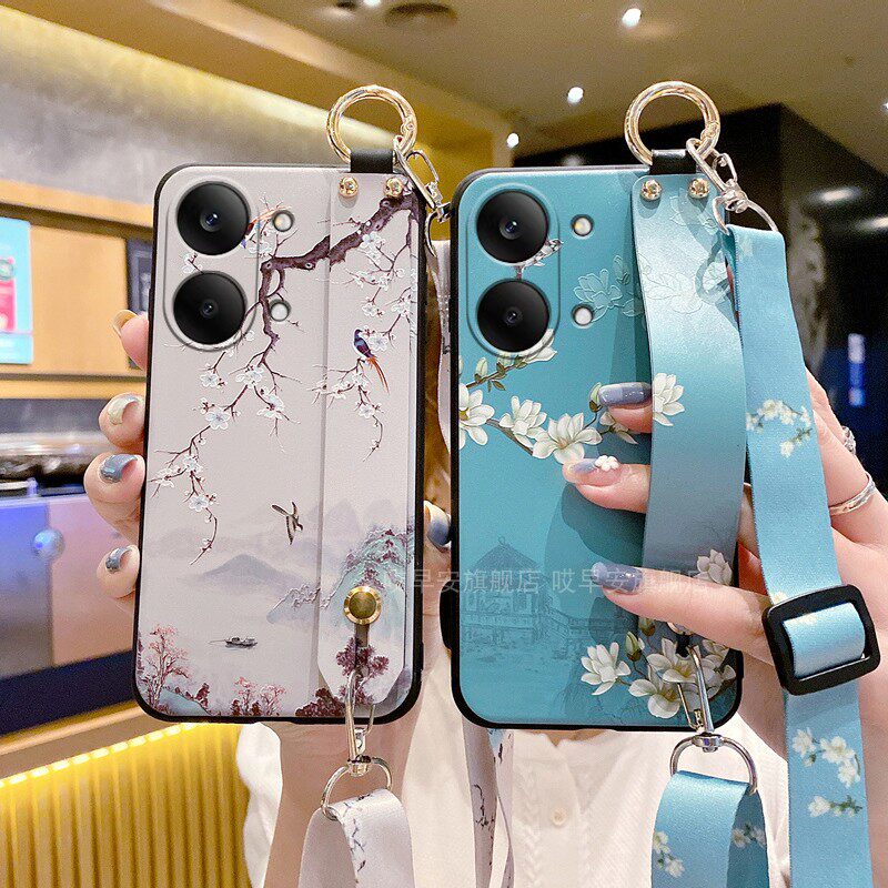 适用小米红米Turbo5手机壳Redmi turbo5max保护套4Pro硅胶软壳turbo3斜挎背带全包防摔带挂绳挂脖子男女新款