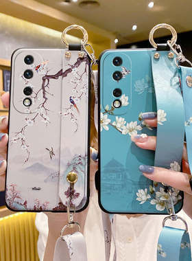 适用华为荣耀100/90手机壳300/200/70保护套60硅胶50SE腕带30全包20斜挎背带power2女80GT挂绳400Pro挂脖子5G