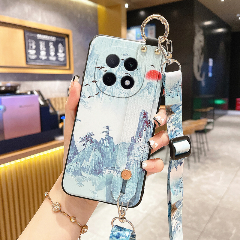 适用OPPO A5Pro手机壳A5活力版A3保护套A3i腕带A3x硅胶A2软壳A1斜挎背带x全包防摔Plus女款i男5G挂绳挂脖子S