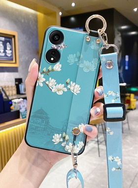 中国风适用oppo A1/A2/A3手机壳A2x保护套PHQ110斜挎A5Pro背带A58男m女款防摔硅胶腕带A58X带挂绳活力挂脖5G