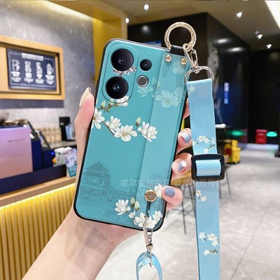 适用vivos30手机壳vivo S30Pro mini保护套V60硅胶软壳腕带支架斜挎背带全包防摔女新款带挂绳挂脖子男5G国风