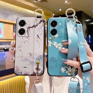 适用vivo y78手机壳y78t保护套V2278A硅胶Y77腕带m斜挎e背带y76s全包y73防摔y72男y70s带挂绳t挂脖子s女款+5G