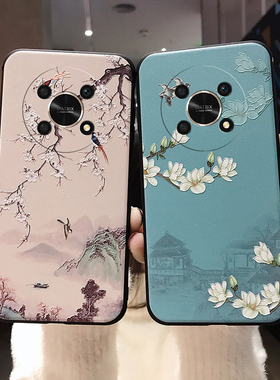 适用华为荣耀X40手机壳X30软壳X20SE保护套X60GT/X50硅胶X9C防摔X7带挂绳X60i/X70女款x9D/X9b挂脖a子Pro+男i