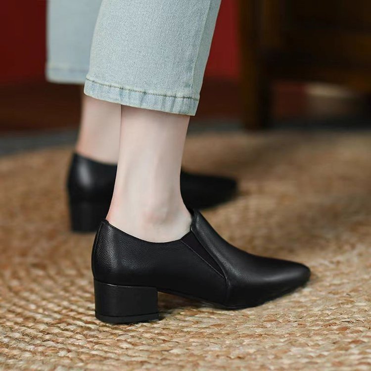 春季职业工装单鞋单鞋软底黑色工作鞋黑色正装女士皮鞋女深口女鞋,女鞋,时尚休闲鞋,淘宝优惠券,粉丝福利购,淘宝优惠卷