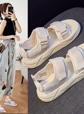 2026春秋女网红厚底休闲凉鞋