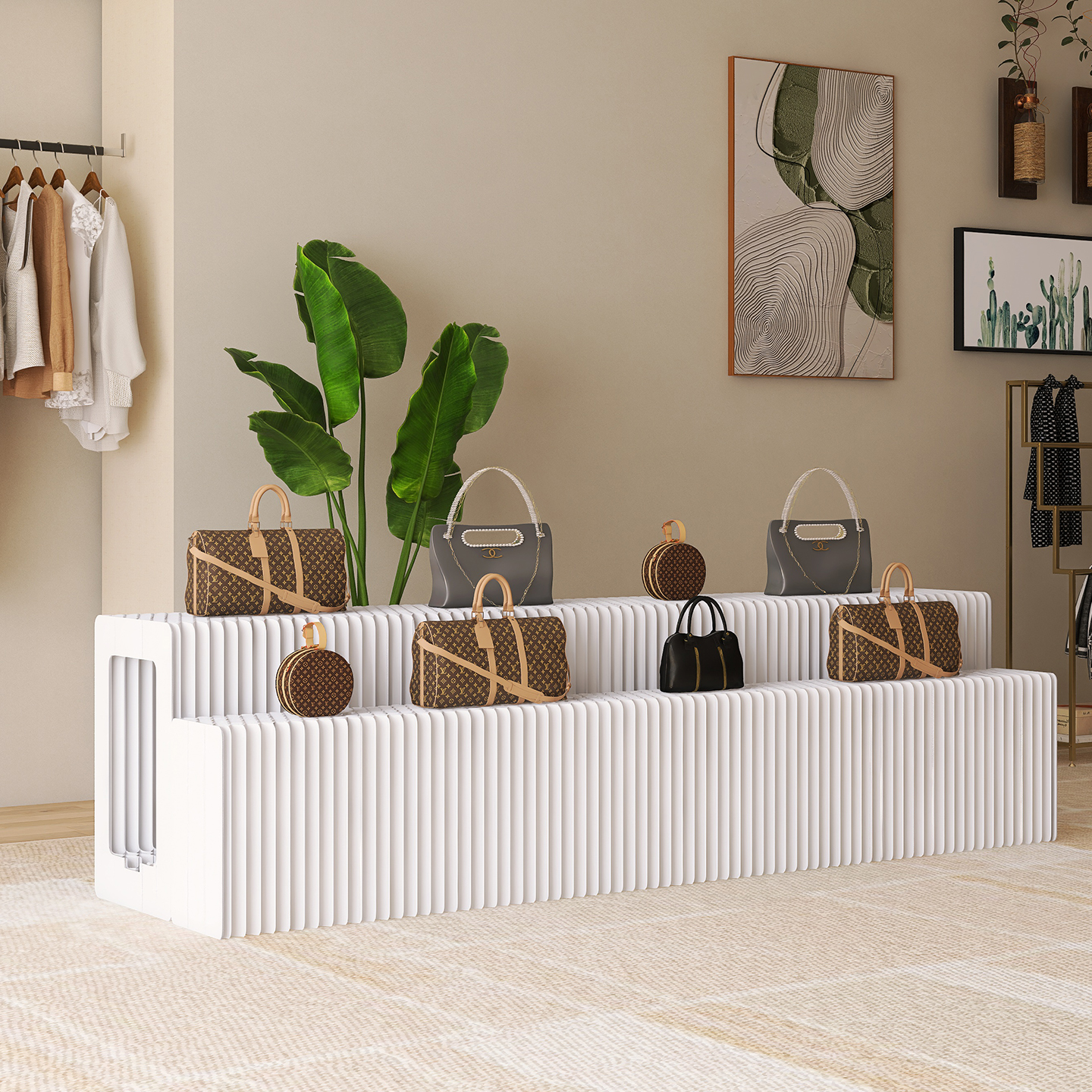 中岛展示台多功能置物架展台展会多层展示架阶梯展架产品陈列架