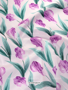 100s长绒棉轻薄纯棉diy手工服装连衣裙布料衬衫面料水彩马蹄莲