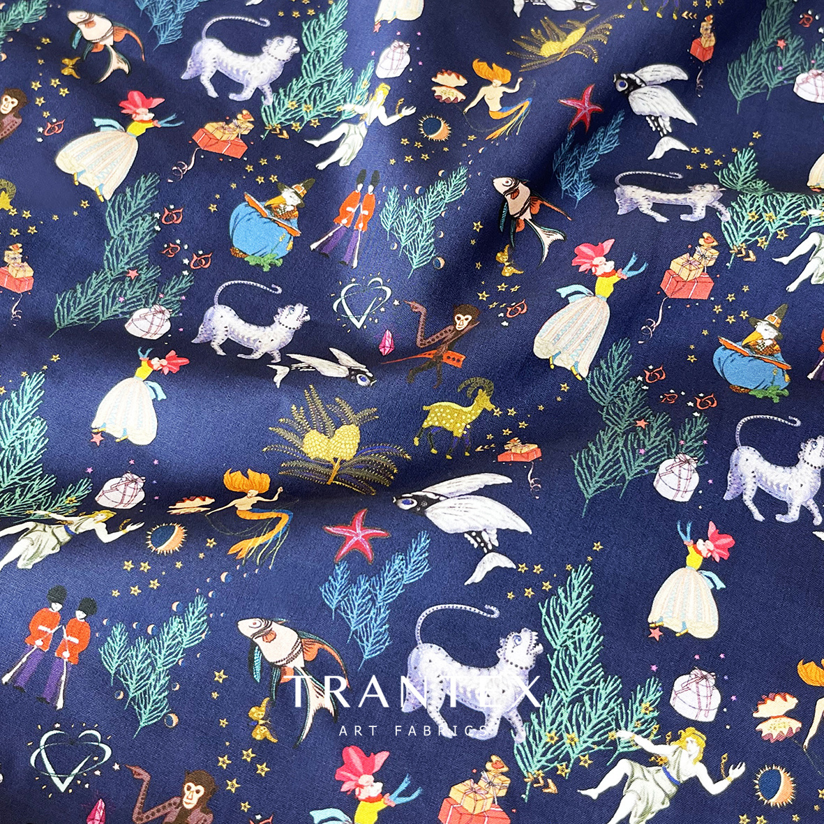 碎花纯棉时装娃衣旗袍手作布料