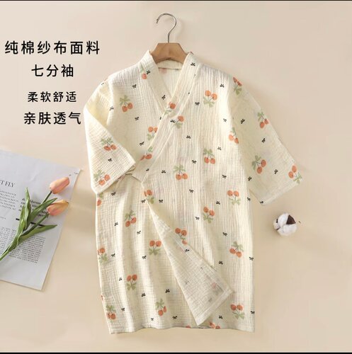 A类100%棉儿童夏季薄款浴袍