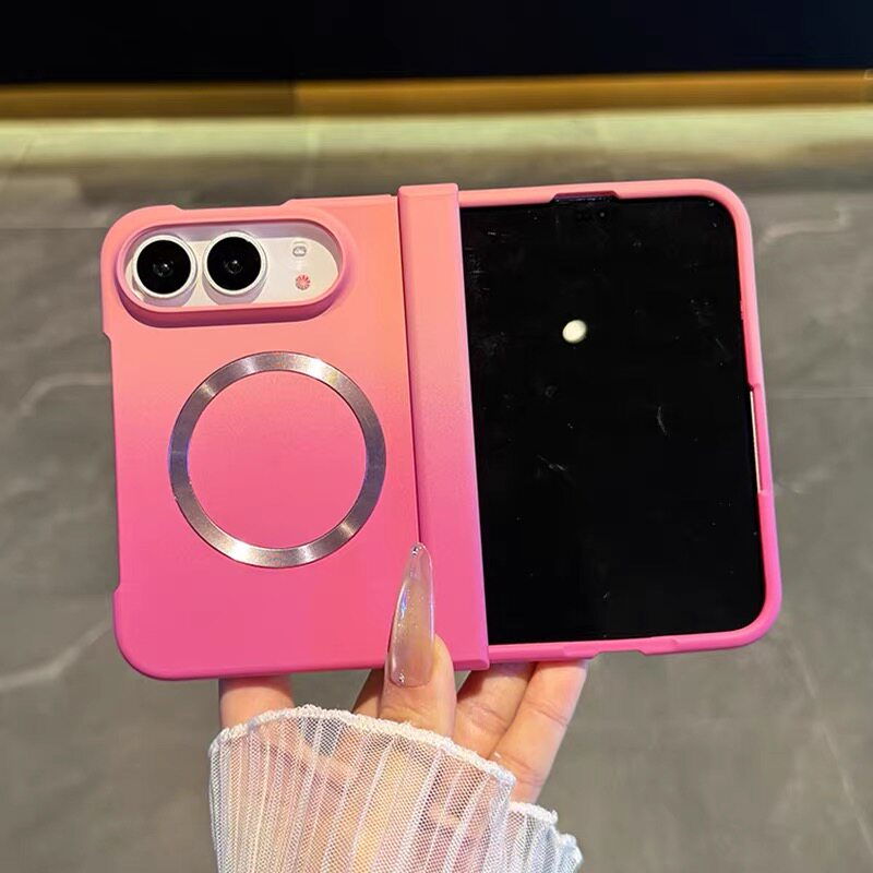 适用iPhoneDuo手机壳新款磁吸晕染渐变中轴全包防摔保护套苹果18折叠屏高级肤感抗指纹男女超薄iphoneduo外壳