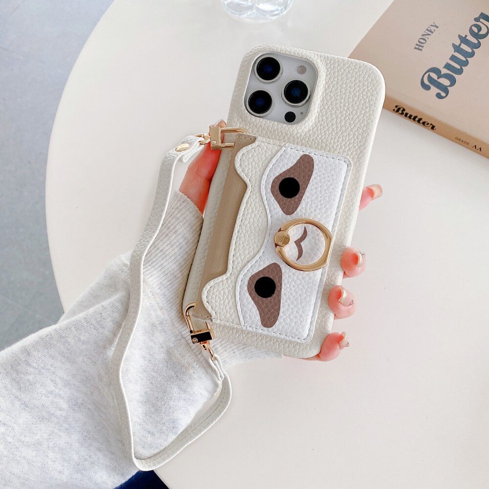 苹果17promax手机壳新款iphone16pro指环支架全包防摔15plus真皮卡包14pm带手提斜挎绳13小香风12保护套11女p