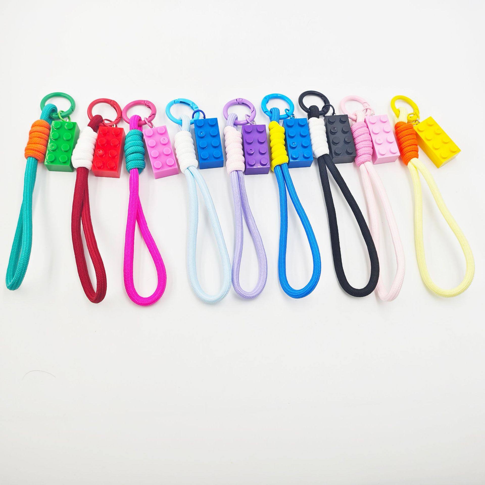 书包配件编织绳卡套简约饰品挂绳创意多彩吊绳钥匙扣积木挂,汽车用品/电子/清洗/改装,车用钥匙扣,淘宝优惠券,粉丝福利购,淘宝优惠卷