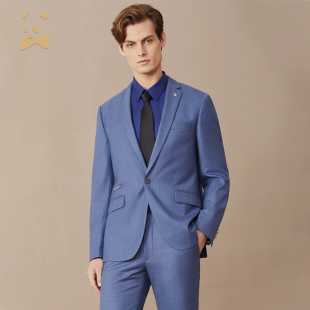 CANUDILO/卡奴迪路通勤百搭西服羊毛单西外套男西装