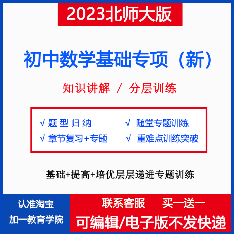 北师大版初中数学专项训练电子版