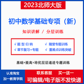 北师大版 初中数学基础知识初二三一专项训练上下册七八九年级讲义