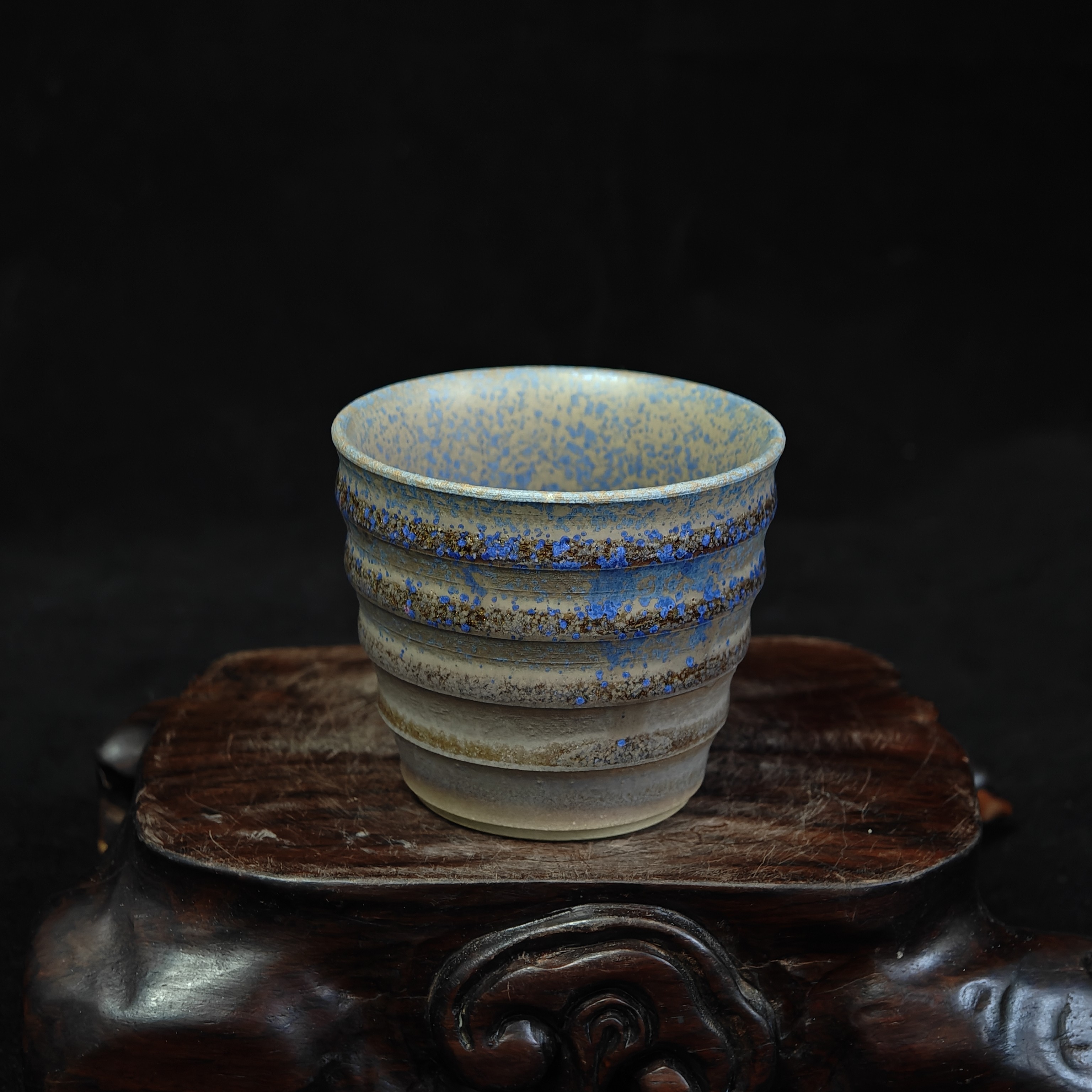 钧瓷名家陈俊才手工炭烧炉钧窑变精品螺旋纹杯茶杯主人杯原矿中式,餐饮具,茶杯,淘宝优惠券,粉丝福利购,淘宝优惠卷