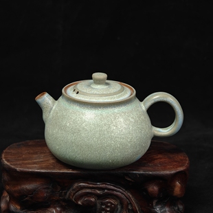 钧瓷名家陈俊才手工炭烧炉钧釉窑变精品茶壶原矿中式茶壶