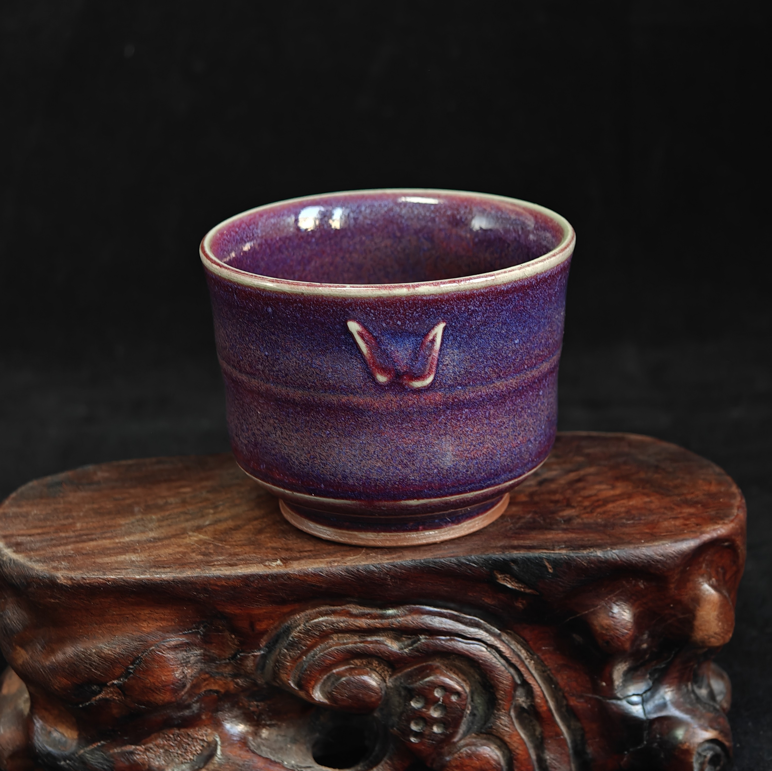 钧瓷名家宋红雨纯手工钧花窑变精品竹节杯主人杯茶杯原矿中式复古,餐饮具,茶杯,淘宝优惠券,粉丝福利购,淘宝优惠卷