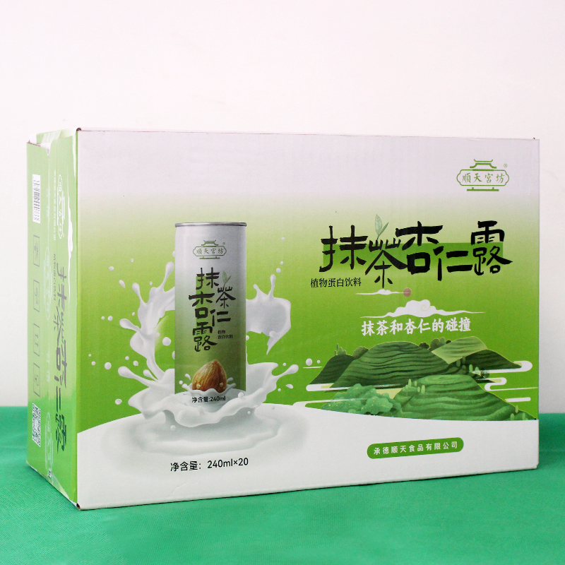 顺天宫坊抹茶味杏仁露240ml*20罐
