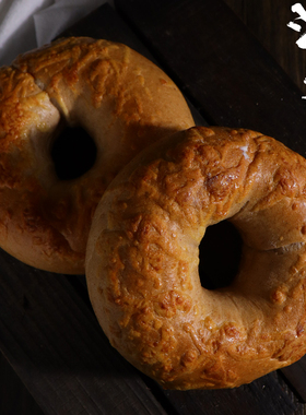 清晨里 肉桂黑糖贝果面包圈无油bagel低GI卡脂健身饱腹代餐欧式