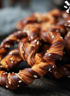 清晨里 丹麦碱水结德国碱水面包健康代餐零食早餐下午茶手作欧包