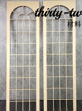 3分4分娃屋背景板BJD6分尺寸迷你家具复古屏风娃屋场景木工屏风